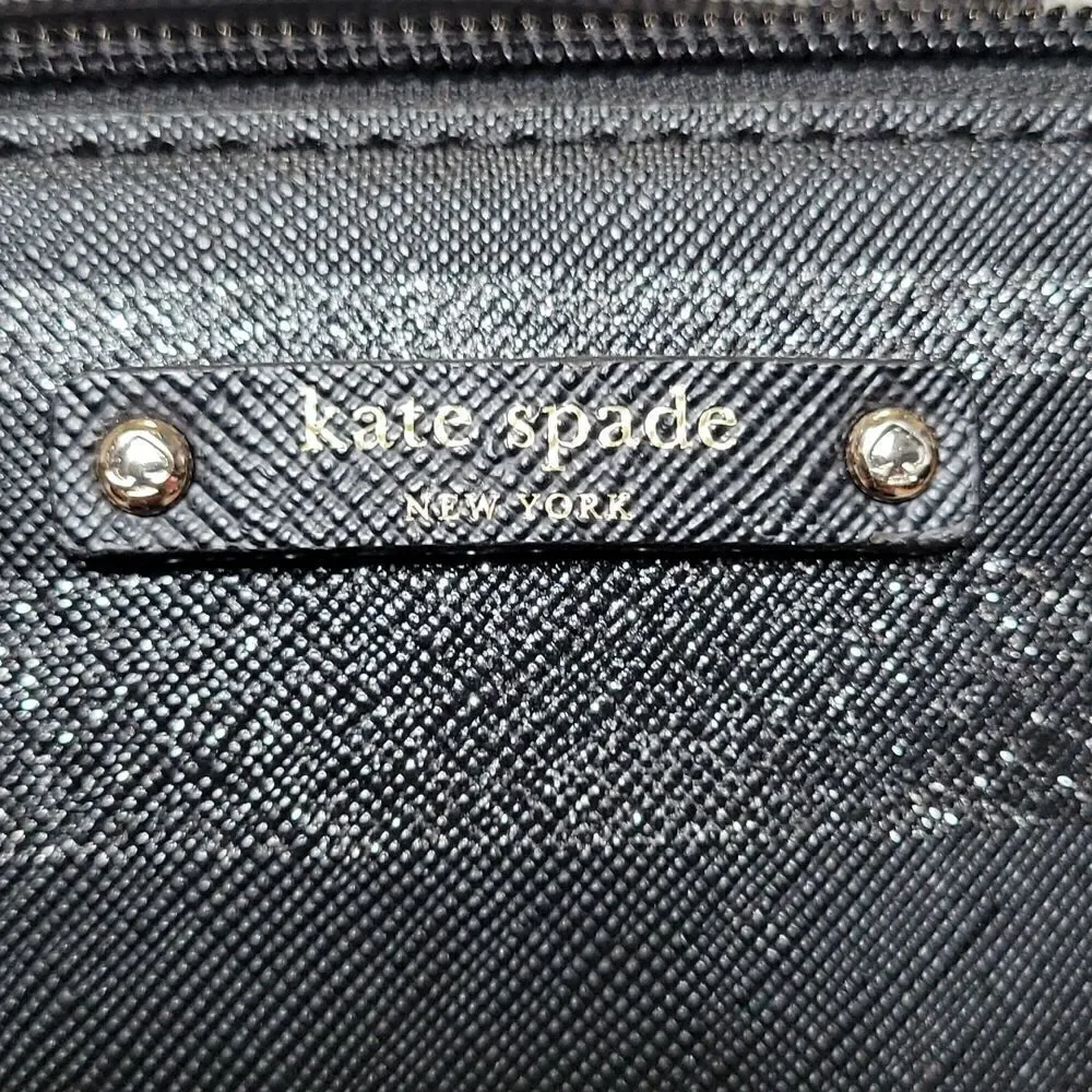 Kate Spade Black Stripe Glitter Tote